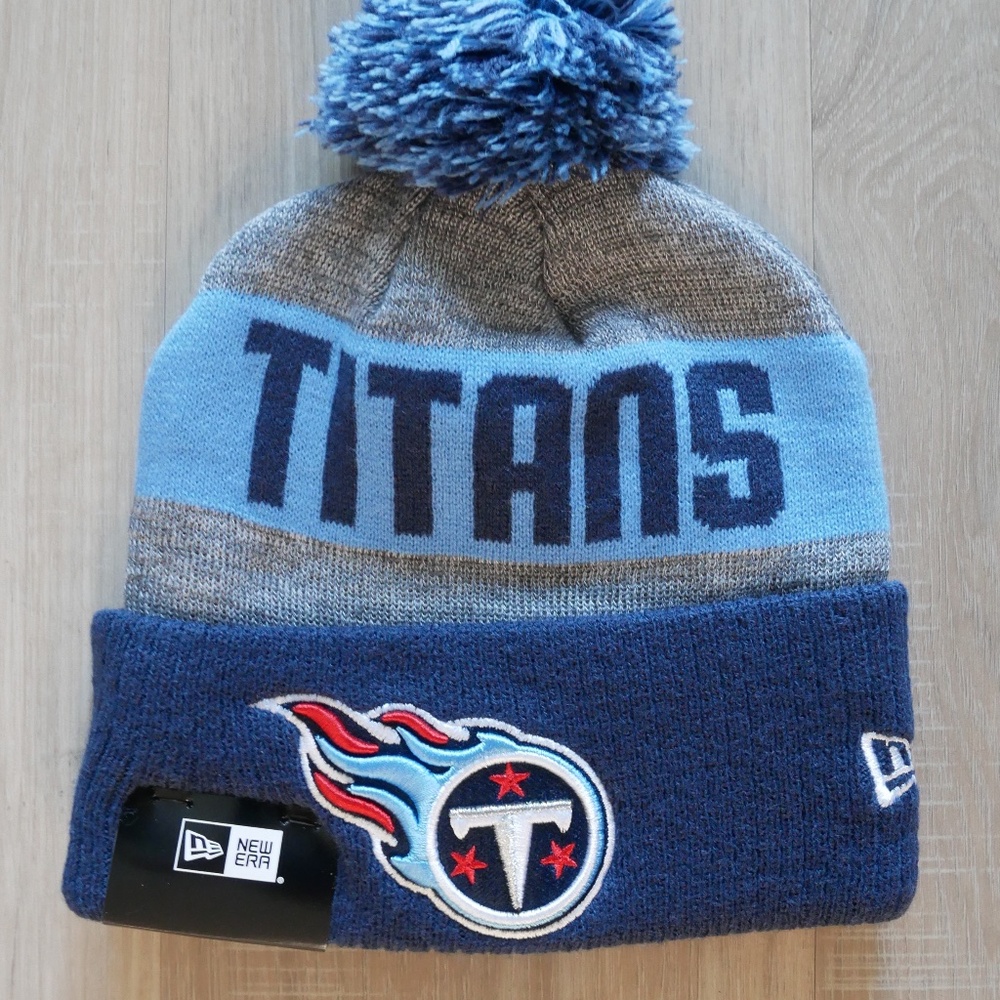 Tennessee Titans Adult Pom-Pom Beanie Hat NWT~